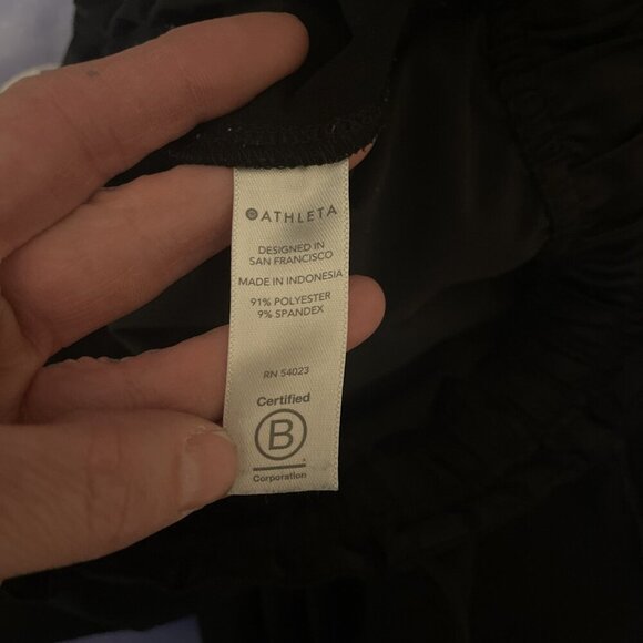 Athleta Metropolis Jogger Black Womens Draw String Waist Size 12 Side Strip - Picture 12 of 13